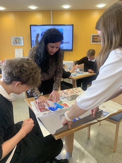 Arbeiten mit Eisblock