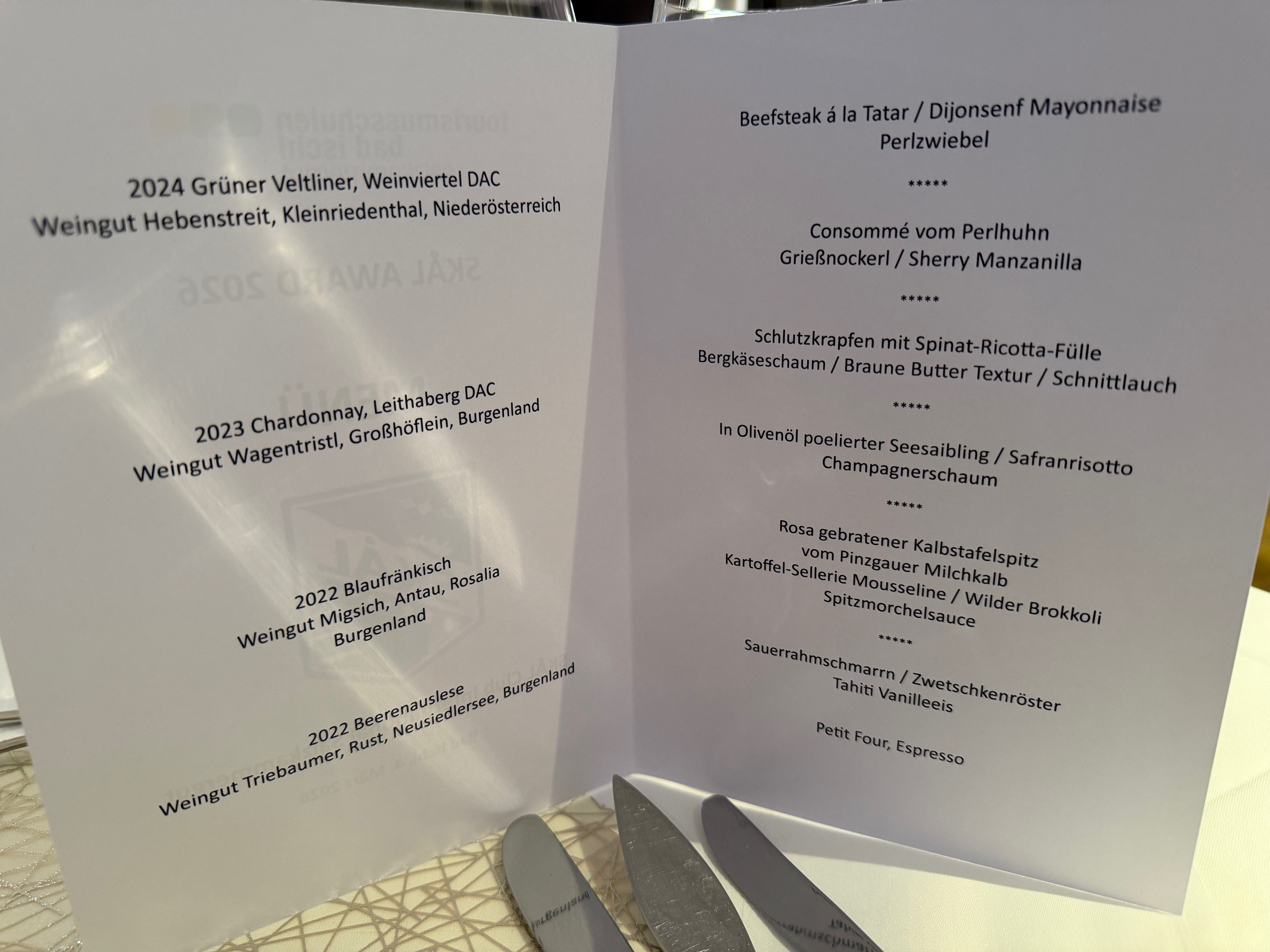 Menue Getraenkebegleitung